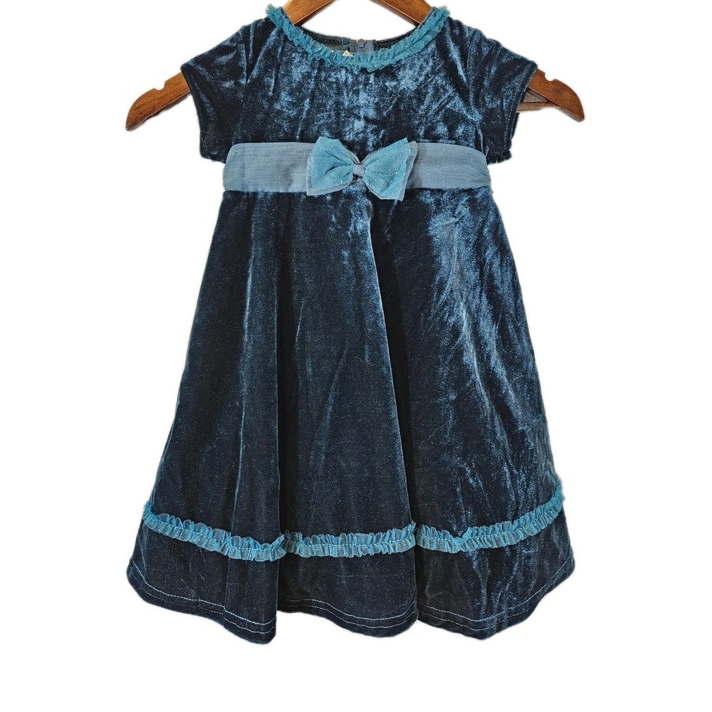 Goodlad of Philadelphia NWT Girls Dress 3T Green Velvet Holiday Party Sash READ